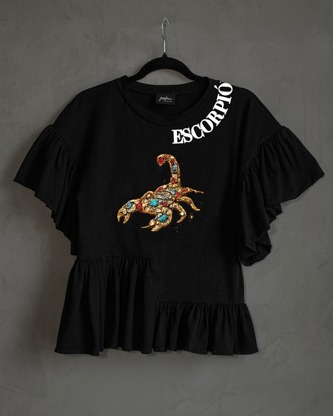 Blusa con olanes Escorpión