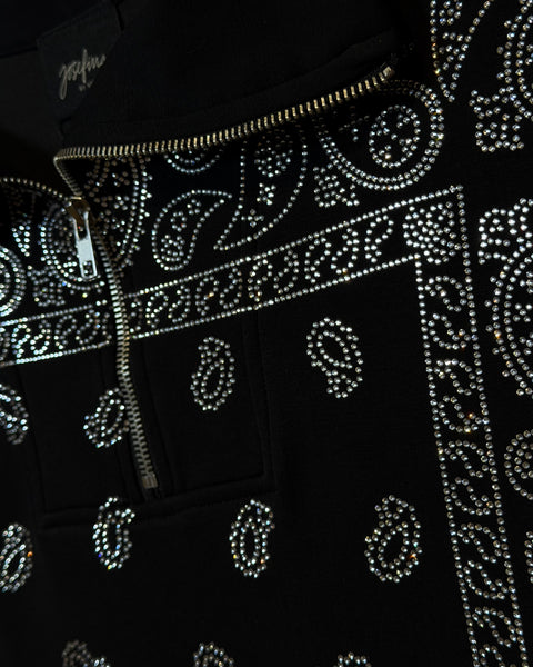 Conjunto Bandana de cristales negro
