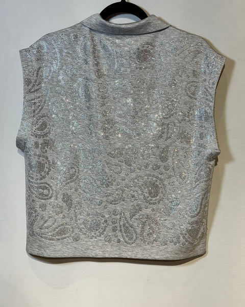 Conjunto Bandana de cristales Gris