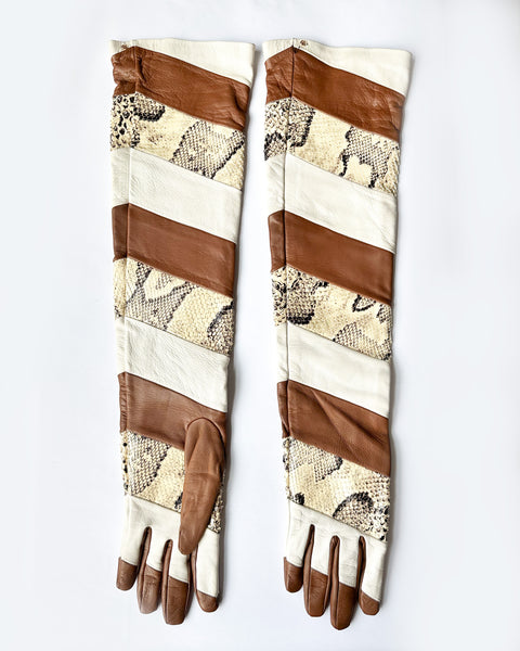 Gucci snakeskin gloves