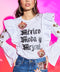 BLUSA BLANCA CON OLANES MÉXICO, MODA Y MEZCAL