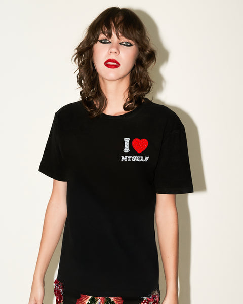 T shirt negra I love Myself