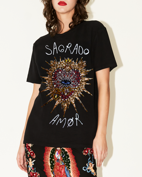 T shirt negra Sagrado Amor