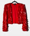 Blazer Lentejuelon Rojo