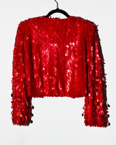 Blazer Lentejuelon Rojo