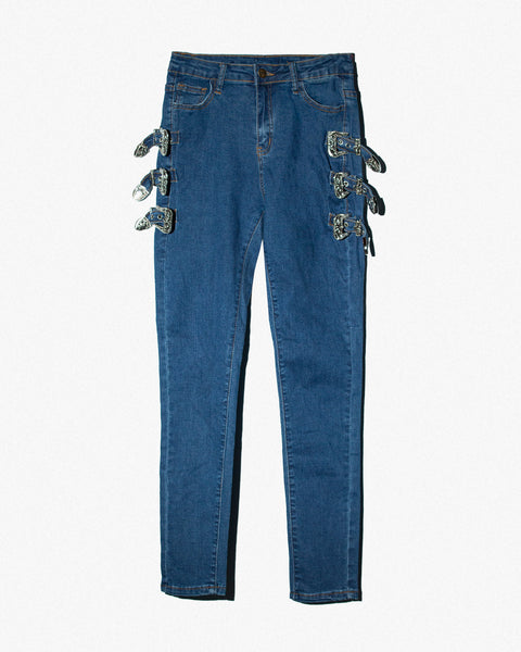 Denim Jeans con hebillas