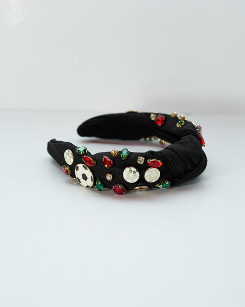 Diadema estilo futbol-Negra