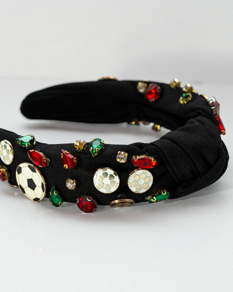 Diadema estilo futbol-Negra