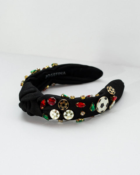 Diadema estilo futbol-Negra