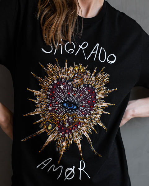 T shirt negra Sagrado Amor