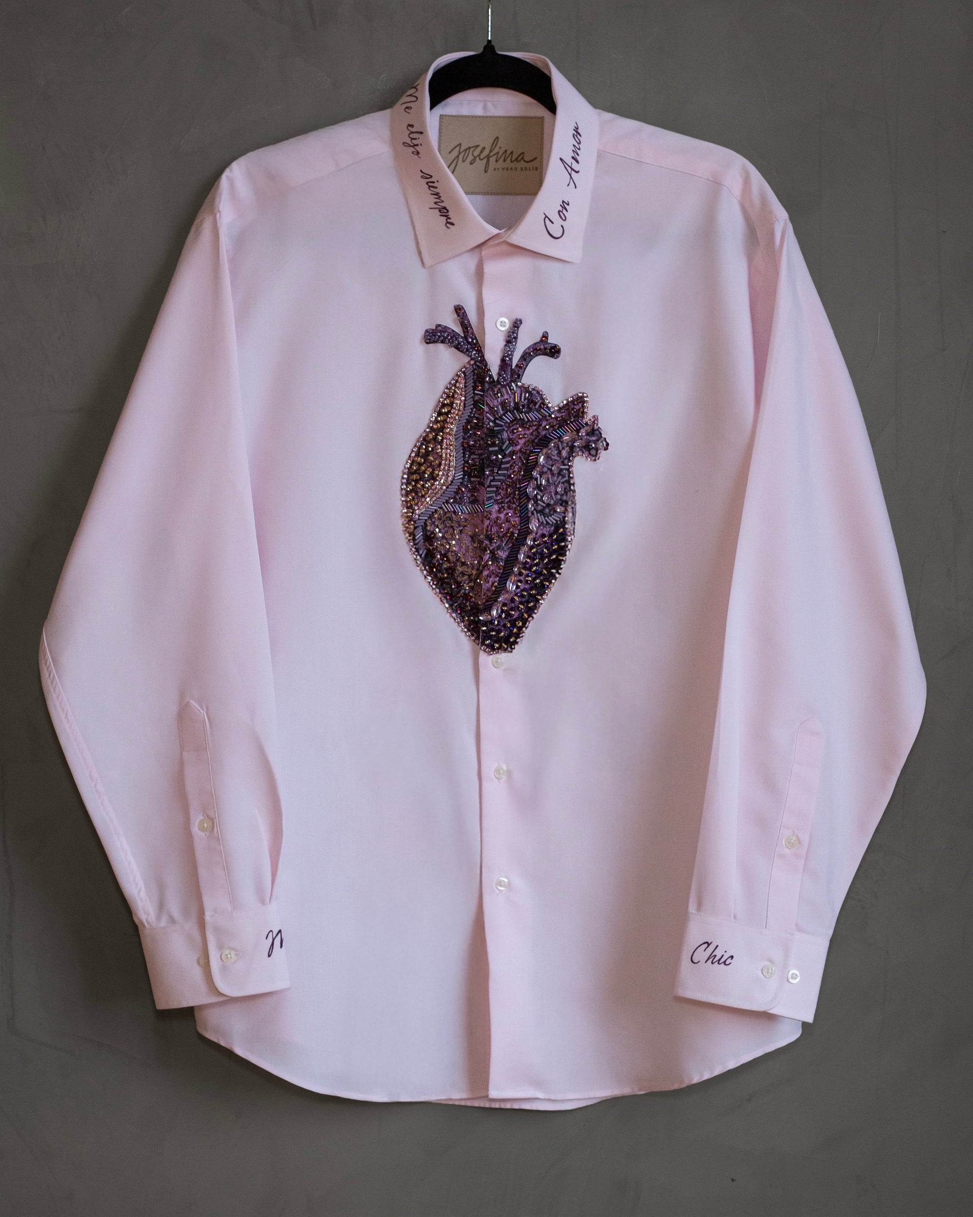 Camisera rosa corazón