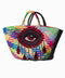 Bolso Artesanal Aplicación Ojo Pedrería