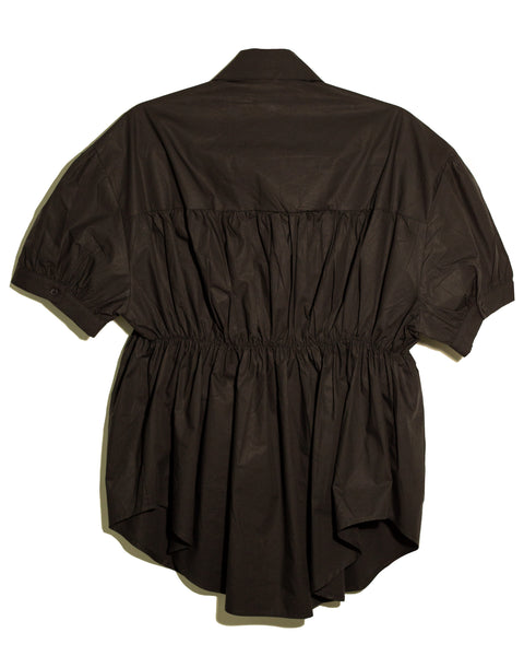 Top negro con corset denim