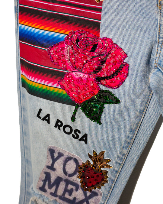 Jeans lotería La Rosa y La Luna