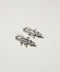 Aretes lagarto plateados