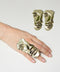 SET ARETES Y ANILLO MEDIO ROSTRO