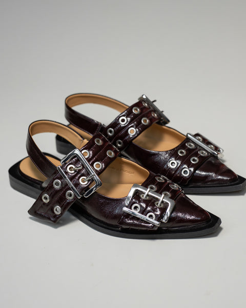 GANNI BUCKLE  FLATS