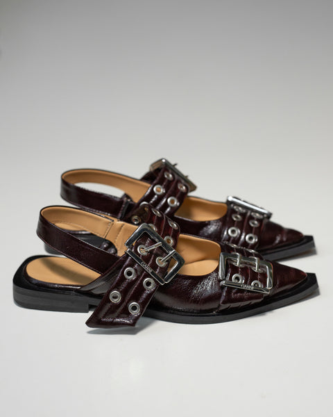 GANNI BUCKLE  FLATS