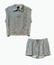 Conjunto Bandana de cristales Gris