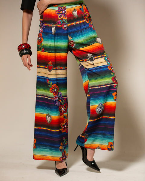 Pantalón de zarape corte rector