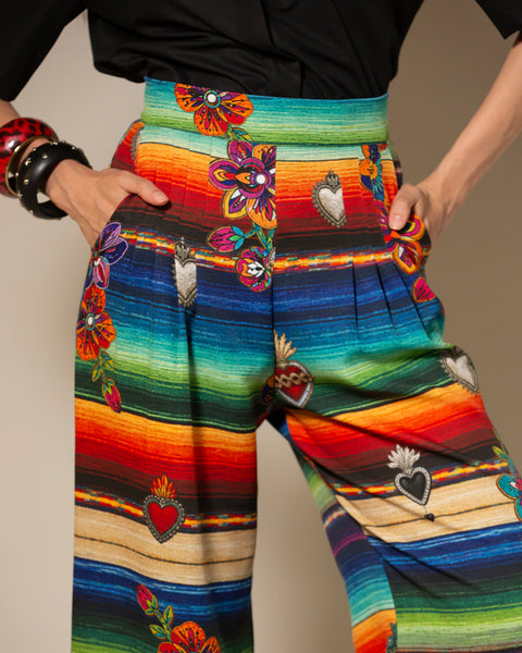 Pantalón de zarape corte rector