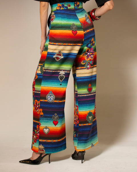 Pantalón de zarape corte rector
