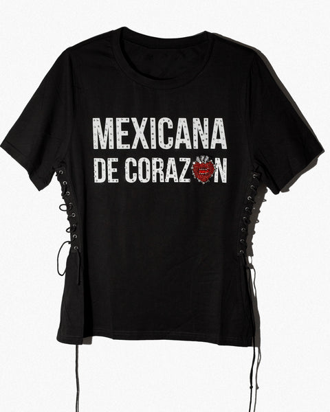 Blusa Mexicana de Corazón con cintillas