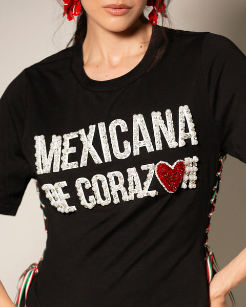 T-shirt Mexicana de corazón