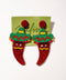 Aretes de chile mexicano - verde
