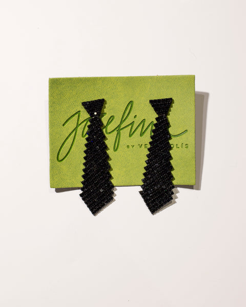 Aretes de Corbata - Negros