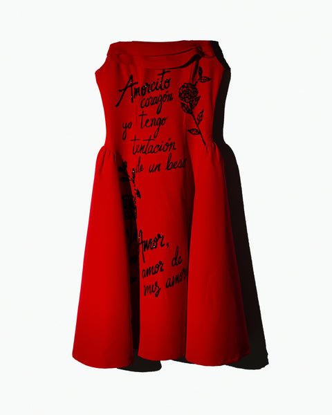 Vestido rojo straple