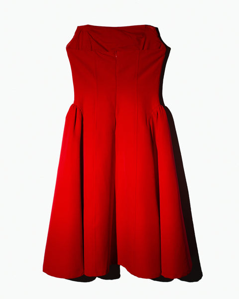 Vestido rojo straple