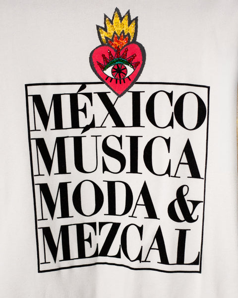 Sudadera Blanca México, Música, Moda & Mezcal