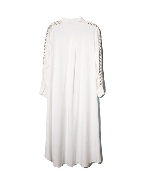 Camisera blanca con Ojillos en manga