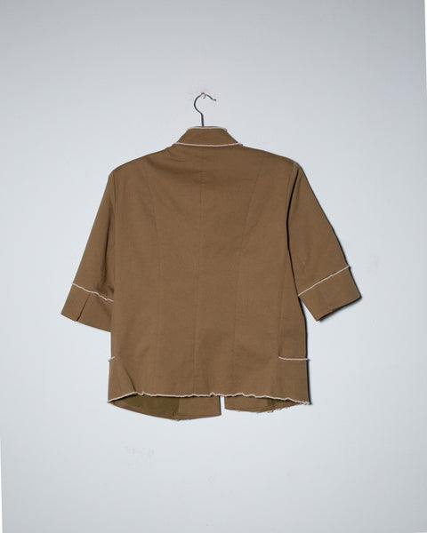 Saco Estilo Napoleón Verde Militar