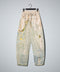 Barrel jeans estampado tipo mezclilla con perlas