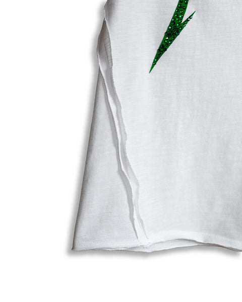 Tee blanca Mexicana verde y rojo