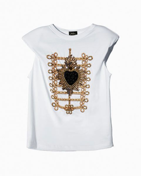 Heart White Tee