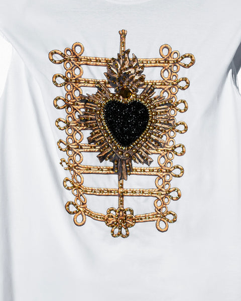 Heart White Tee