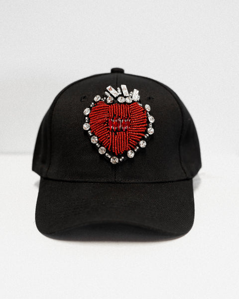 Black Cap + Red Heart