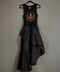 Vestido asimetrico con olanes Corazón