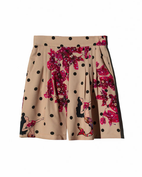 Polkadot Beige Shorts