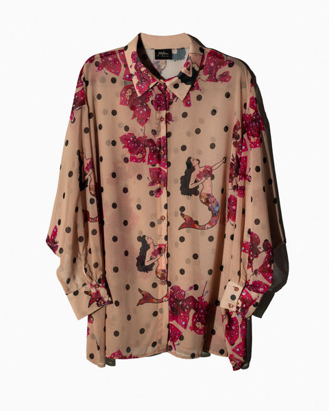 Polkadot Camisa Beige