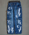 Denim skirt con grecas