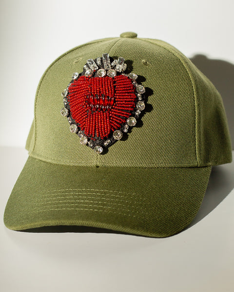 Green Cap + Red Heart