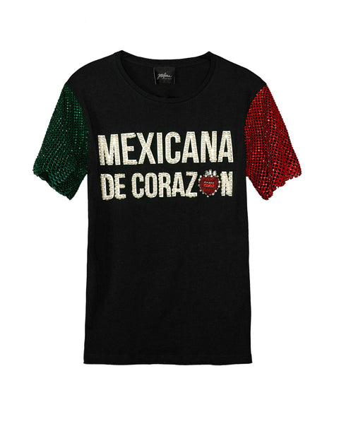 Tee mexicana de corazon tricolor