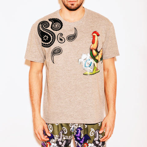 El Gallo tee gris-bandana style