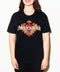 T shirt negra #MexicanChic Sagrado Corazón