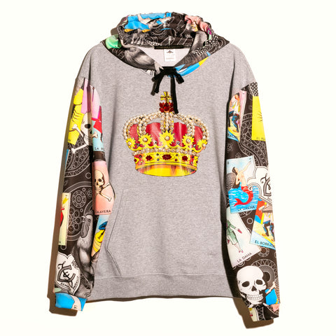 Hoodie corona gris
