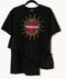 T SHIRT NEGRA CON OLANES MI CORAZÓN LATE POR MI